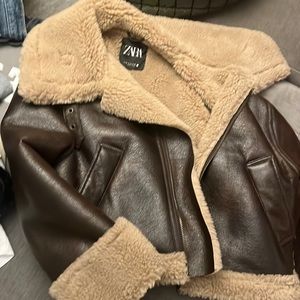 Brand New Zara Shearling Jacket